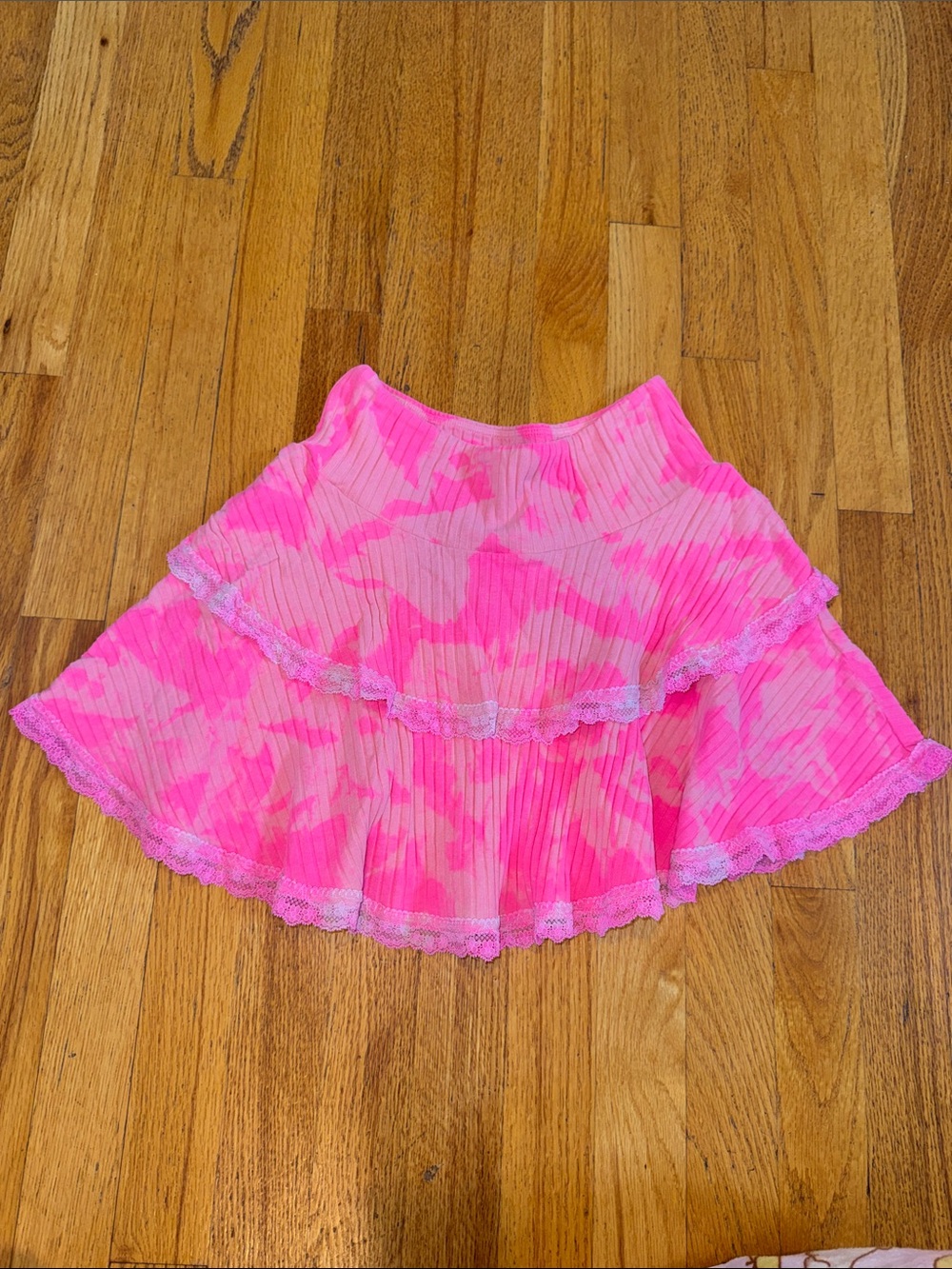 Sls Apparel Kid’s Pink Tiered Pleated Skirt Size XL
